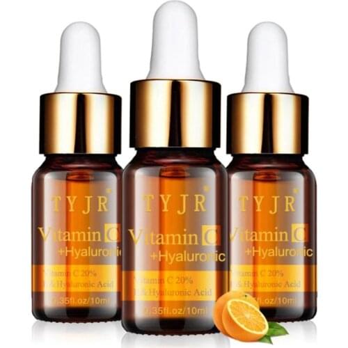 100% Pure Vitamin C Serum Liquid Freckle Removal Acne Scars Hyaluronic Acid Anti Vc Moisturizing Face Serum