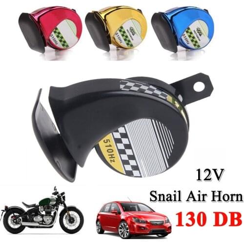 12V Waterproof Snail Air Motorcycle Horn Siren Loud 130dB For Car Truck Motorbike ATV Scooter