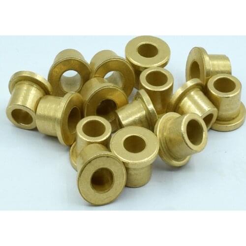 8pcs 8mm 10mm 12mm inside diameter brass sleeve flange hollow cover through pass case bushing metallurgical bearing sleeves