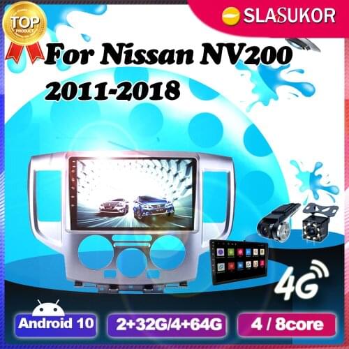 6G+128G Android Auto Car Radio For Nissan NV200 2011 - 2015 2016 2017 2018 2din Car Multimedia Player Radio Head Unit Stereo DVD
