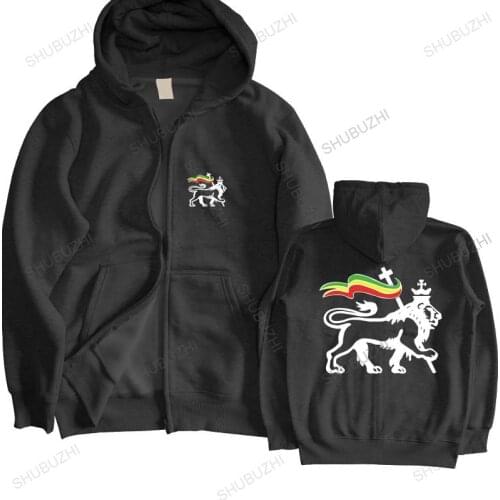 Brand men autumn hoodie Lion of Judah carrying Rastafari flag art rasta weed male Sportswear hoodies warm coat