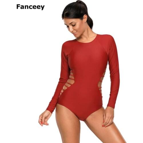 Красные слитные купальники Fanceey China At AliExpress