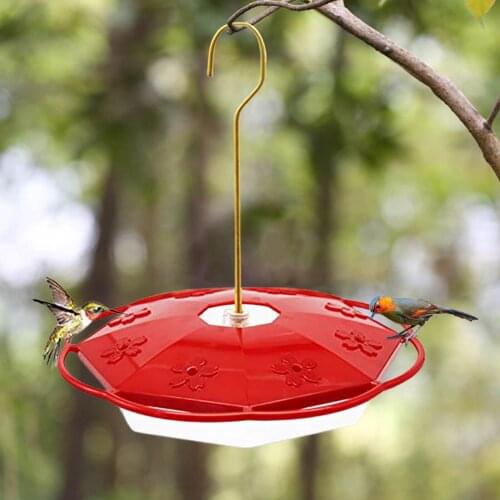 Feeder Feeding Flat Lid And Round Tray With 3 Cleaning Brush Durable Window High Quality Hummingbird Feeders For Outdoors