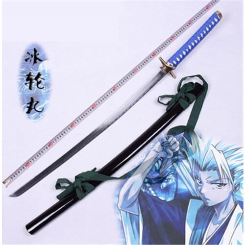 Cosplay Bleach Hitsugaya Toushirou Ice Wheel Zanpakutou Sword Weapon Role Playing Hitsugaya Toushirou Wood Katana Prop 100cm