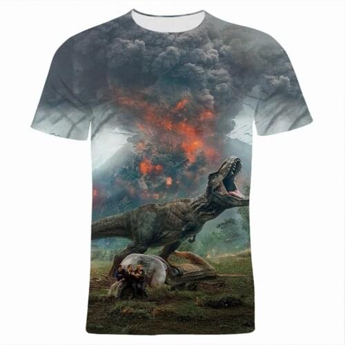 3D Print Summer Casual Men T-shirts Disney Dinosaur Cartoon Anime Children Clothes Short Sleeve Oversized Women Tshirt