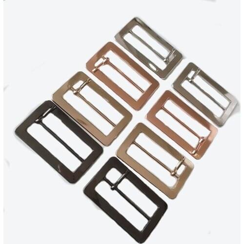 Metal Buckle for Leather Hand Bag Shoe Strap Belt Slider Tri-glides DIY Adjust Roller Pin Buckles Sewing Accessories 50pcs
