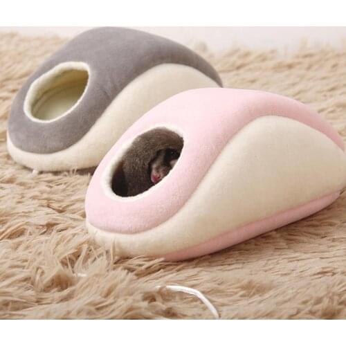 Soft Warm Small Pet Guinea Pig Bird Chinchilla Hedgehog Mouse Shape Bag Bed Nest