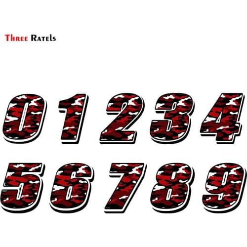 Three Ratels FTC-871# Car Styling Racing Number Waterproof Decals And Stickers Motocross Auto Sticker Bike