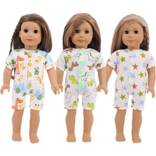 Doll Clothes Casual Pajama Suit Fit 18 Inch American&43cm Baby New Born Doll Accessories,OG Childrens Toys