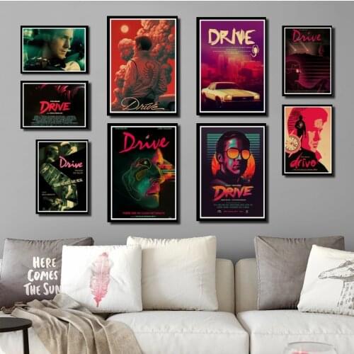 Perfect JL Drive ryan gosling Movie Poster Kraft Paper Printed Wall Posters Art Home Room Home Decor wall stickers