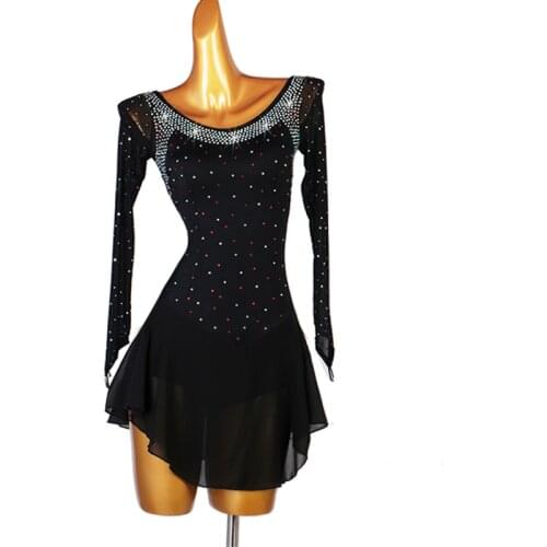 Figure Skating Dress Women girl Ice Skating Dress royal blue Gymnastics Costume kids size B088