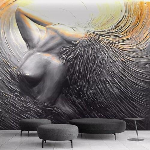 Custom Photo Wallpaper European Style 3D Stereo Figure Mural Living Room Bedroom Creative Art Background Wall Painting 3D Decor