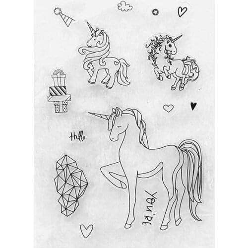 SS Creativity Unicorn Scrapbook Transparent Clear Stamp Paper Crafting Suppliers 2021 New Arrival Cardmaking Silicon DIY Stamps