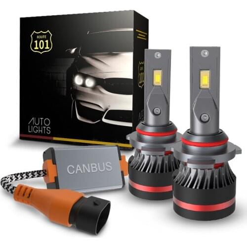 Route101 HIR2 9012 LED Canbus Headlight Bulb 6000K Anti Error Conversion Kit for Auto 12v-24v Car Light Lamp