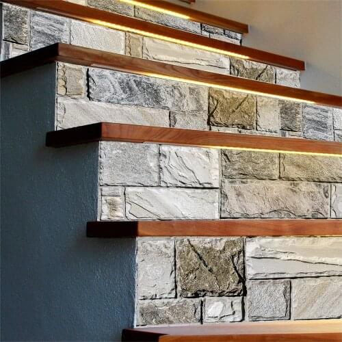 Self-adhesive home renovation stickers living room fireplace wall stone pattern wall stickers staircase tread decoration