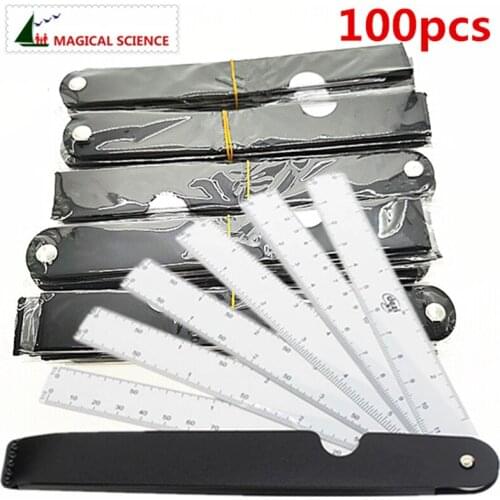 100pcs Foldable Fan Shape Architects Scale Ruler with 6 Blades for Engineering Architects Multifunctional multiscale rulers