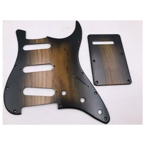 SSS Pickguard & Backplate & Screws Ailanthus wood for FD ST Style Guitar