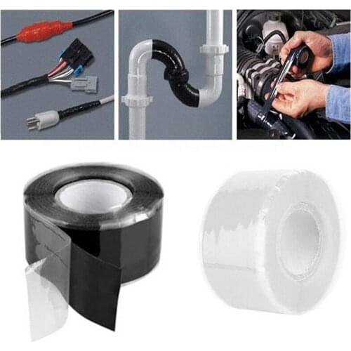 1.5m Super Strong Fiber Waterproof Tape High Elasticity Silicone Tape Self-adhesive Strong Repair Stop Leak Seal Insulation Tape
