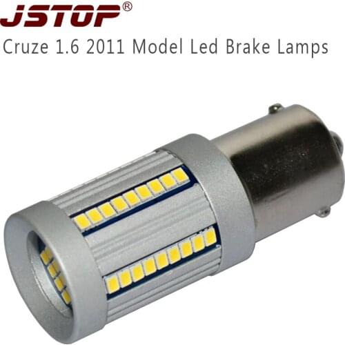 JSTOP high qualityCruze1.6 2011 Model led car Brake lights P21W 6000k white led lamp BA15S 1156 auto Canbus 12-24VAC Brake bulbs