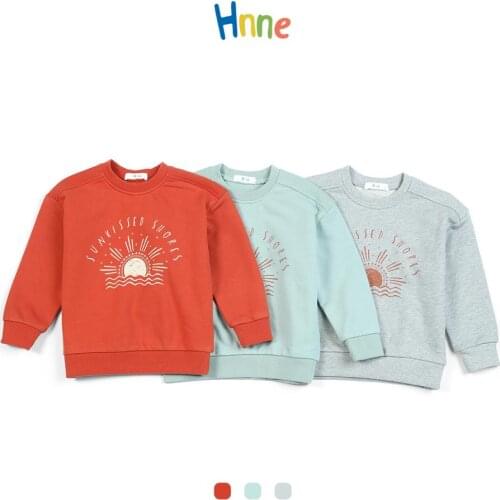 Hnne 2021 Autumn Winter New Sweatshirts Kids 340g Thick Fabric Cartoon Letter Print Children Hoodies Boys Girls Unisex Pullovers