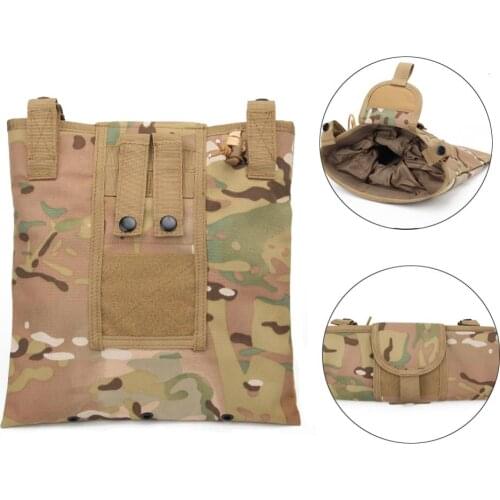Tactical Molle Folding Dump Drop Magazine Pouch Mag Drop Pouch Hunting Airsoft Foldable Recovery Mag 1000D Nylon Storage Bag