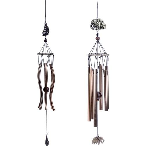 6 Tube Wind Chimes Antique Amazing Grace Deep Windchime Chapel Bells Resonant Door Wall Hanging Home Decor