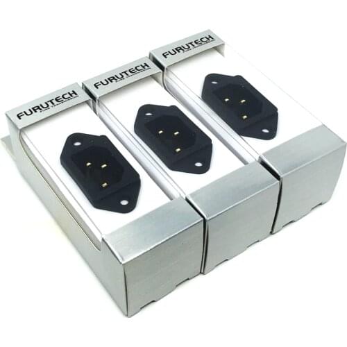 HIFI 3pcs FURUTECH FI-06(G) IEC Inlet Socket 3-pin Welded Edition copper Gold-plated HIFI Power MATIHUR AC Original packing box