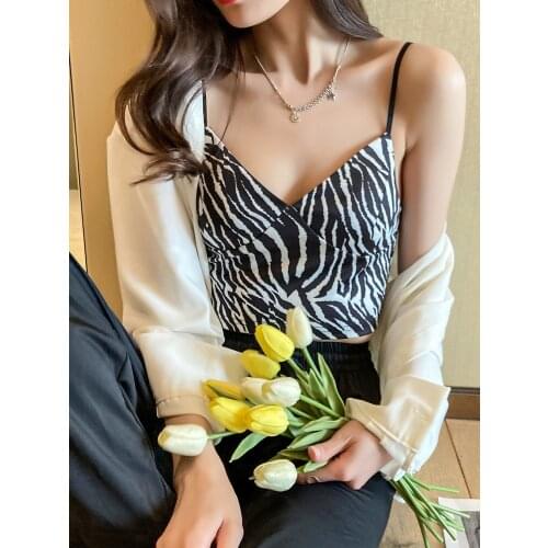 Women Sexy Leopard Print Retro Top Sleeveless Fashion Sling Slim Vest Leopard Print Retro Top Sleeveless Fashion Sling Slim