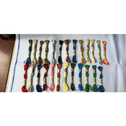 10 pieces cross stitch two labels threads / cross stitch embroidery thread / Custom threads colors 09