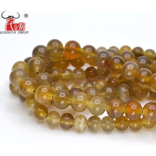 20PCS Tibetan style Natural Translucent Yak horn Handmade bone Bead Necklace DIY Scatter Beads Hand-chain Beads 8/10mm