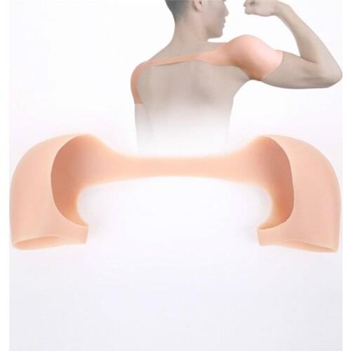 2020 Men Shoulder Push-up Silicone Solid Pads Enhancer Shoulder Muscle Shaping 500g Styles Stronger Cosplay Men Bodysuit Sexy