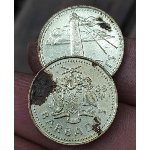 21mm Barbados ,100% Real Genuine Comemorative Coin Original Collection