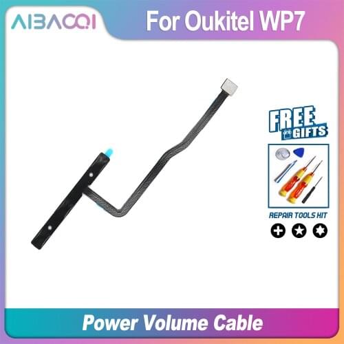 AiBaoQi Brand New Power On/Off+ Volume FPC Key Up/Down Button Flex Cable FPC For Oukitel WP7 Phone