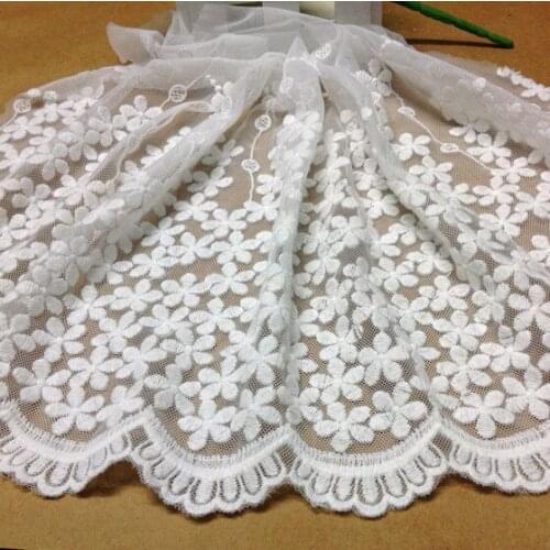 White 30CM DIY Handmade Clothes Accessories Ultra Wide Lace Fabric Decoration High Quality Vintage Fabric