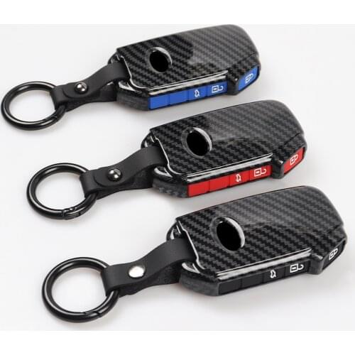 For Kia Sportage GT Stinger Ceed CD Xceed Soul 3 Sorento Cerato BD Seltos K5 DLS 2019 2020 2021 Carbon Remote Car Key Case Cover