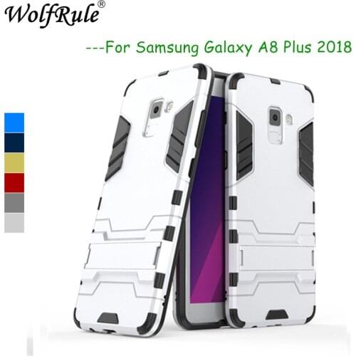 WolfRule For Case Samsung Galaxy A8 Plus 2018 Cover Soft Silicone + Plastic Case For Samsung Galaxy A8 Plus 2018 Case 6.0" Shell
