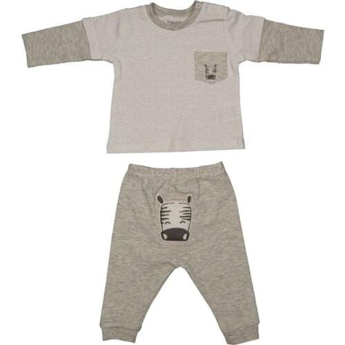 Andywawa AC21012 ZZZ Zebra 2li Bebe Suit Grey Heather