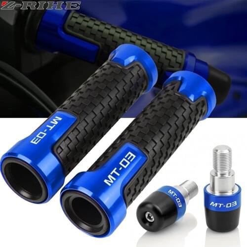 For Yamaha MT-03 MT 03 MT03 2015 2016 2017 2018 2019 7/8" 22MM Motorcycle Accessories Handlebar Grips Handle Bar Cap End Plugs