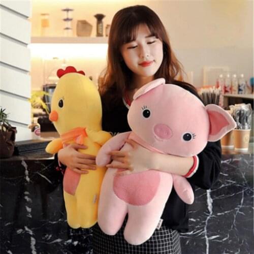 Fancytrader Soft Animals Pillow Doll Stuffed Chick Elephant Pig Sheep Koala Plush Toys for Children 55cm 22inch