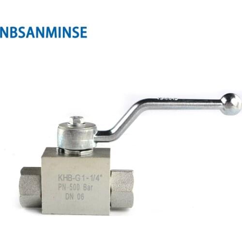 Hydraulic High Pressure Ball Valve 31.5Mpa KHB G / NPT 3/4 1 1-1/4 1-1/2 Manual Valve Industry Valve NBSANMINSE