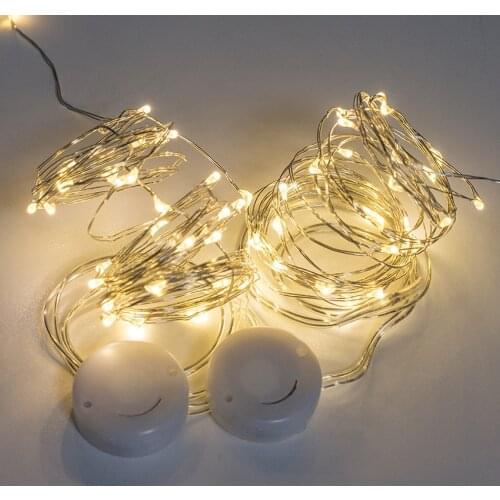 10pcs/lot Copper Wire LED String lights 1M 2M 3M Waterproof Christmas Holiday lighting For Christmas Party Wedding Decoration