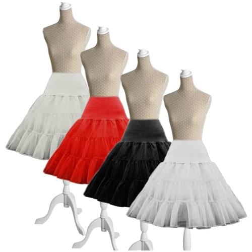 Best Selling Short Organza Petticoat Crinoline Vintage Wedding Bridal Petticoats for Women Dresses Yellow Underskirt Rockabilly