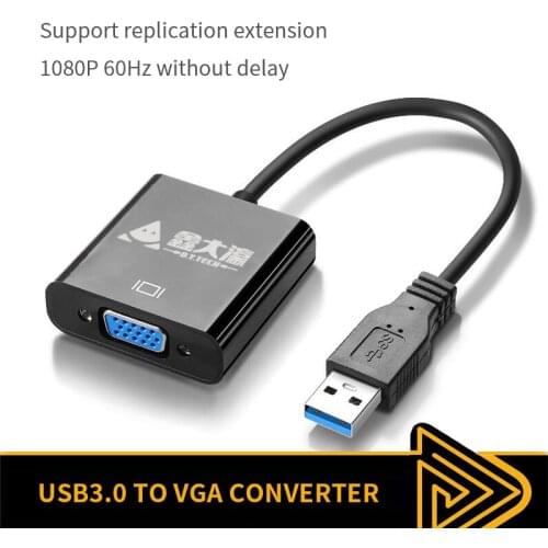USB To VGA Converter Laptop Interface USB3.0 To VGA Interface External Adapter Extender HD Vedio Conversion For Office Council