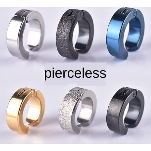 Best Selling Titanium Magnet Ear Stud Pierceless Ear Clip Magnet Fake Earrings Ear Clip Scrub Ear Stud