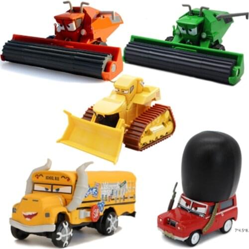 Disney Pixar Cars 2 3 Diecasts Toy Vehicles Frank Combine Harvester Bullfighter Bulldozer Metal Car Toy Kids Birthday Gift Toys