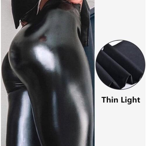 Fashion Leather Pants Women High Waist Leggings Female Super Elastic Office Ladies Clothing 2021 New High Quality Hot Sale