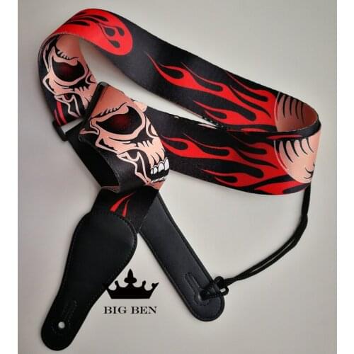 Rock fire electric guitar strap electric bass belt classic guitar ukulele acoustic Guitar folk straps cloth accessories