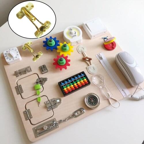 Mini Busy Board Kit Accessory Metal Clasp Motor Skill Special Needs Learning Teaching Montessori Toys Party Gift Pretend Play