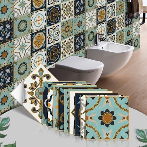 Kitchen Adhesive Tiles Sticker Floor Bathroom Decoration Peel And Stick Backsplash Waterproof Ceramic Wallpaper 3d Wall Panel
