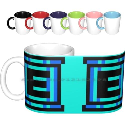 Nes Megaman E-Tank Sprite Ceramic Mugs Coffee Cups Milk Tea Mug E Tank Megaman Rockman Mega Nes Famicom Head Sprites Nerd Geek